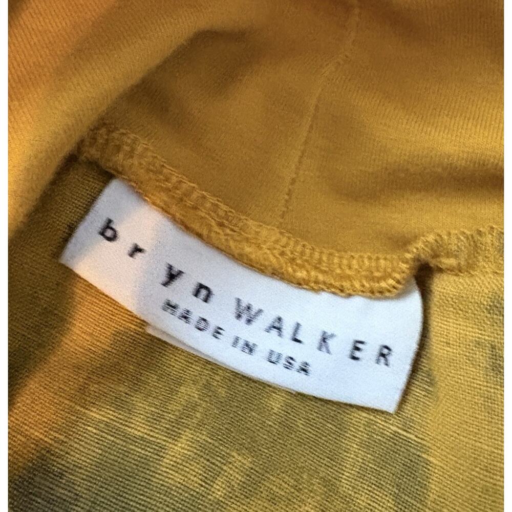 Bryn Walker Linen Maxi Skirt Yellow Black Tie Dye Womens M Beach Lagenlook - Picture 4 of 11